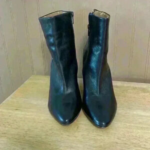 Ann  Taylor pointy toe, hidden wedge bootie; size 9.5